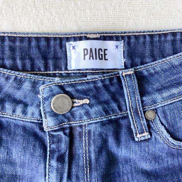 PAIGE Jimmy Jimmy Shorts Woman’s Size 25 Blue Cuffed Hem Sold Out on Revolve - Picture 3 of 13